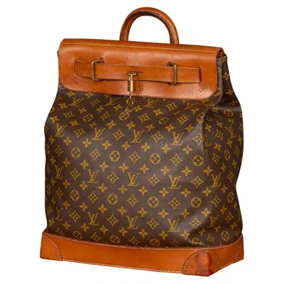 Pre-owned Louis Vuitton 20th Century  Steamer 35 Bag In Monogram Canvas, Made In France In Brown