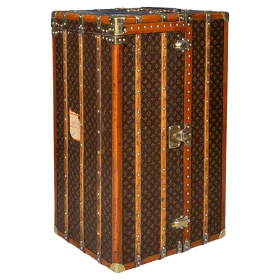 Pre-owned Louis Vuitton 20th Century  Wardrobe Trunk In Monogram Canvas, France C.1920 In Brown