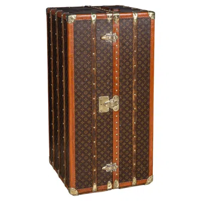Pre-owned Louis Vuitton 20th Century  Wardrobe Trunk In Monogram Canvas, France C.1930 In Brown