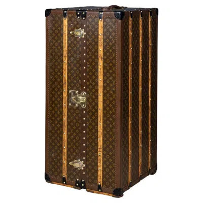Pre-owned Louis Vuitton 20th Century  Wardrobe Trunk In Monogram Canvas, France C.1950 In Brown