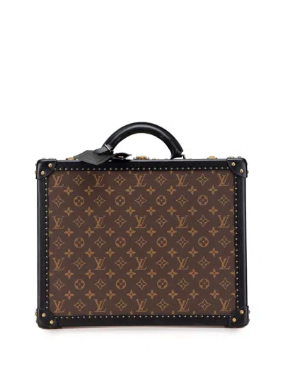 Pre-owned Louis Vuitton 20th Century Monogram Reverse Cotteville 40 Travel Bag In Brown