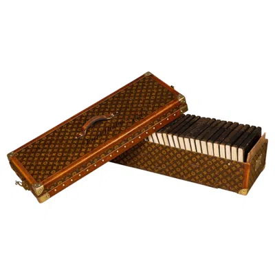 Pre-owned Louis Vuitton 20thc  Encyclopedia Britannica Trunk In Monogram Canvas C.1911 In Brown