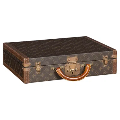 Pre-owned Louis Vuitton 20thc  Presidential Briefcase In Monogram Canvas, France C.1980 In Black