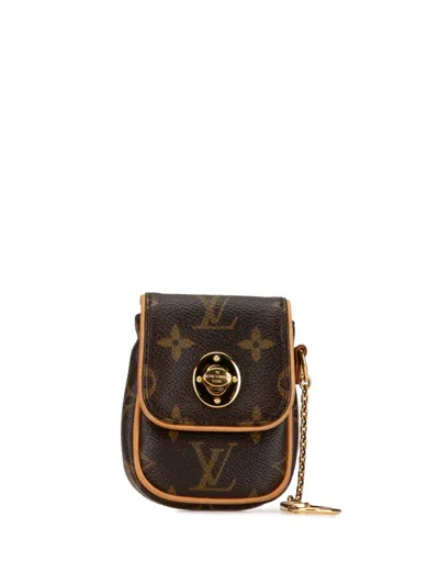 Pre-owned Louis Vuitton 21st Century Monogram Tulum Pochette Pouch In Brown