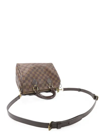 Pre-owned Louis Vuitton 25 Speedy Bandoulière Damier Tote Bag In Brown
