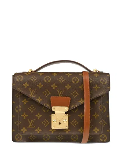 Pre-owned Louis Vuitton 28 Monceau Shoulder Bag In Brown