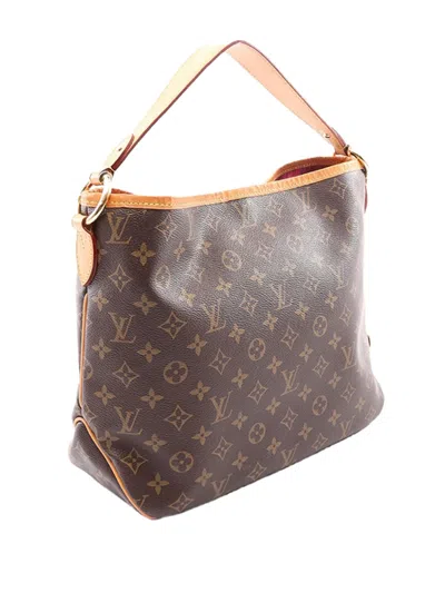 Pre-owned Louis Vuitton 2916 Monogram Delightful Pm Tote Bag In Brown