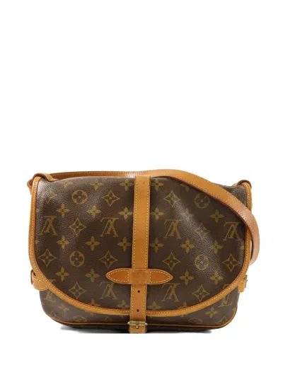 Pre-owned Louis Vuitton 30 Saumur Monogram Shoulder Bag In Brown