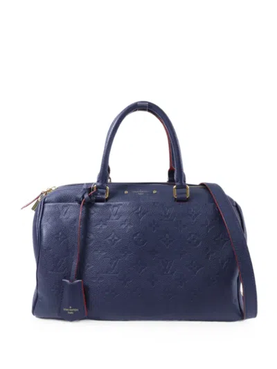 Pre-owned Louis Vuitton 30 Speedy Bandoulière Tote Bag In Blue