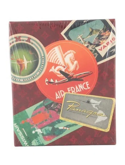 Pre-owned Louis Vuitton 30-piece Art Of Travel Through Airline Labels Set In Multicolor