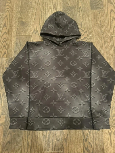 Pre-owned Louis Vuitton 3d Monogram Hoodie In Black
