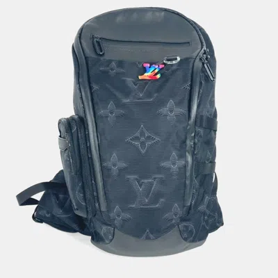 Pre-owned Louis Vuitton 3d Monogram Mountain Backpack Leather Nylon Black