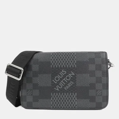 Pre-owned Louis Vuitton 3d Studio Messenger Damier Graphite Black Shoulder Bag