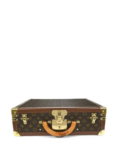 Pre-owned Louis Vuitton 45 Cotteville Monogram Trunk Suitcase In Brown