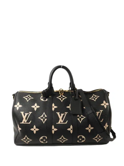 Pre-owned Louis Vuitton 45 Keepall Two-way Duffle Bag In Black