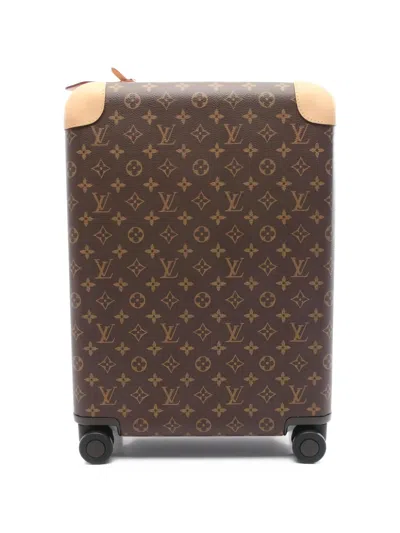 Pre-owned Louis Vuitton 50 Horizon Patterned Carry-on Suitcase In Brown