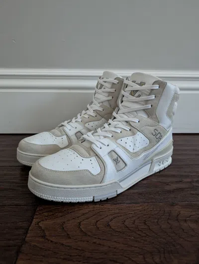 Pre-owned Louis Vuitton 508 Trainer Sneaker Boot In White