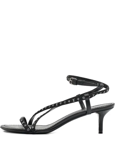 Pre-owned Louis Vuitton 2024 Monogram Canvas Sandals In Black