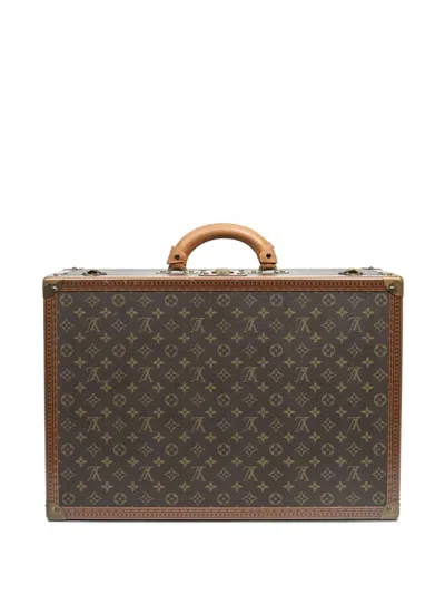 Pre-owned Louis Vuitton 55 Bisten Suitcase In Brown