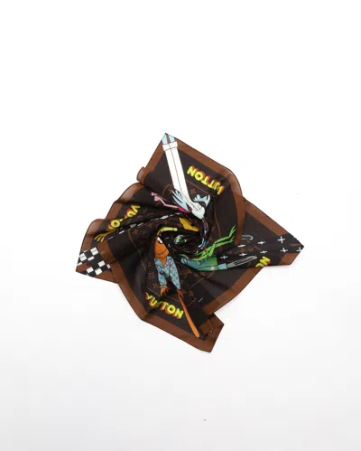 Pre-owned Louis Vuitton 55 Cotton Silk Scarf In Multi