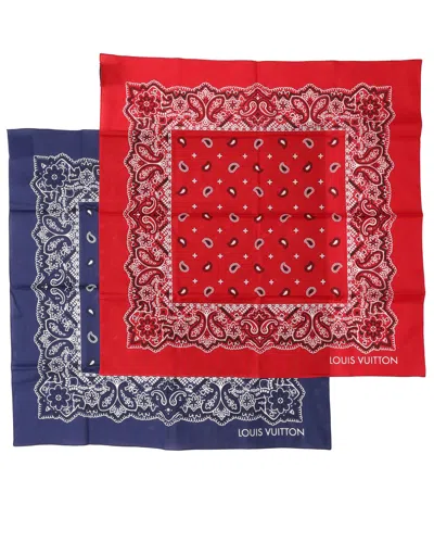 Pre-owned Louis Vuitton 55 On The Road Bandanas Scarf In Multicolour