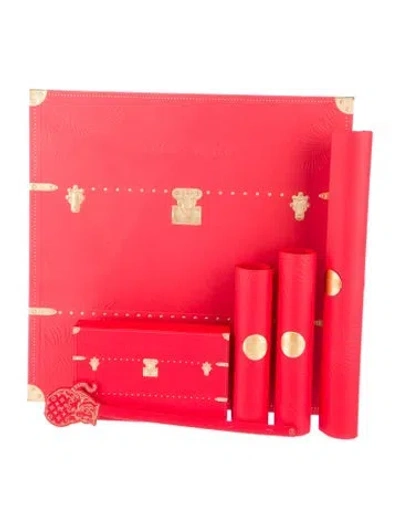 Pre-owned Louis Vuitton 5-piece Year Of The Tiger Celebration Card Set In Red