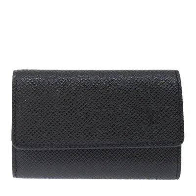 Pre-owned Louis Vuitton 6 Key Holder Black Leather Wallet  ()