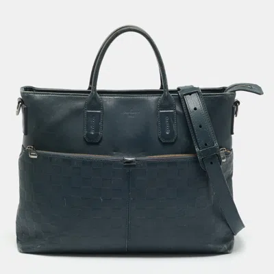 Pre-owned Louis Vuitton 7 Days A Week Blue Damier Inifini Leather Bag