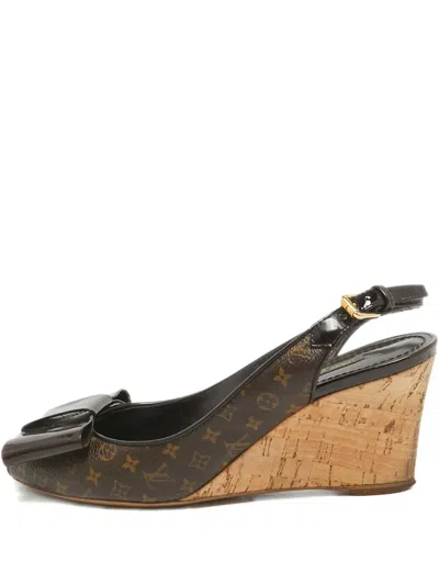 Pre-owned Louis Vuitton 75mm Patent Leather-bow Sandals