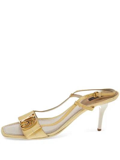 Pre-owned Louis Vuitton 80mm Logo-embellished Heeled Sandals