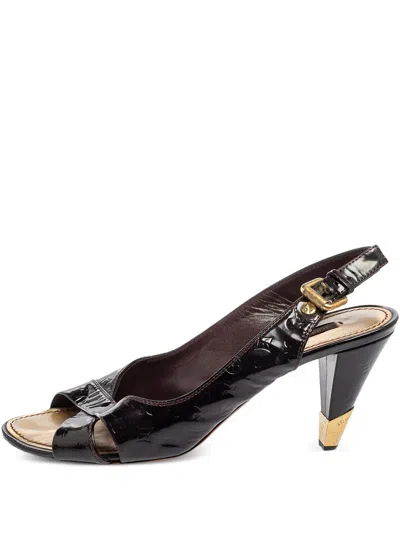 Pre-owned Louis Vuitton 80mm Patent-finish Leather Sandals