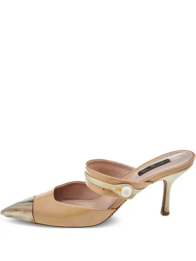 Pre-owned Louis Vuitton 80mm Pointed-toe Mules