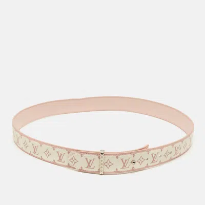 Pre-owned Louis Vuitton 85 Cm Belt Pink Monogram Canvas