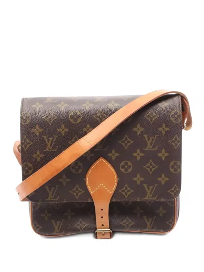 Pre-owned Louis Vuitton 90's Cartesier Gm Monogram Shoulder Bag In Brown