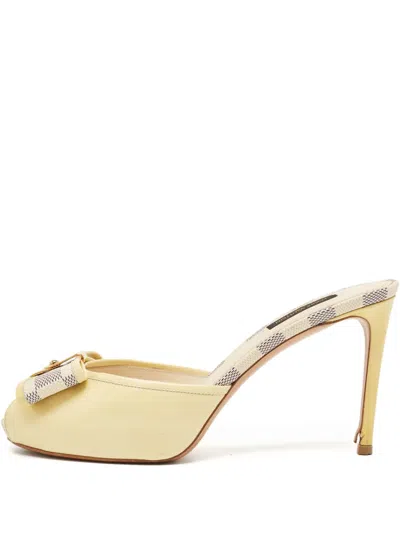 Pre-owned Louis Vuitton 95mm Bow-detail Sandals
