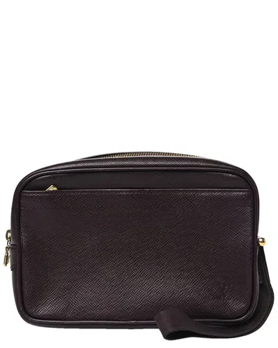 Pre-owned Louis Vuitton Acajou Taigarama Leather Kaluga Toiletry Pouch (authentic Pre-  Loved)