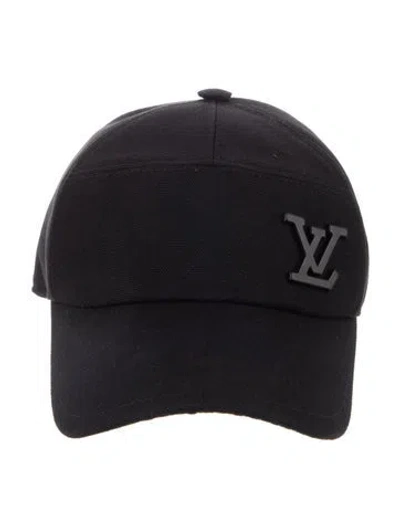Pre-owned Louis Vuitton Aerogram Baseball Cap In Black