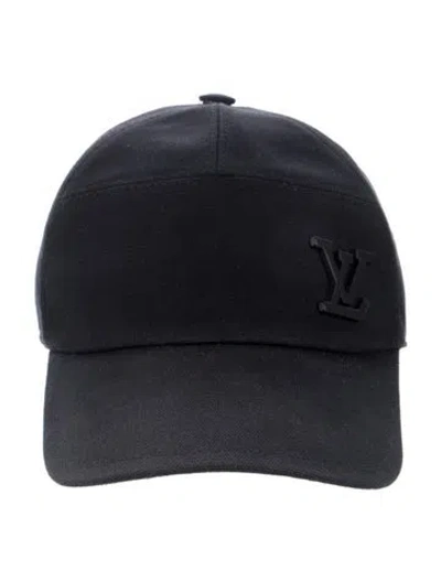 Pre-owned Louis Vuitton Aerogram Cotton Cap In Black