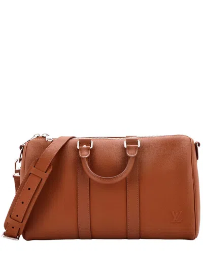 Pre-owned Louis Vuitton Aerogram Keepall Bandouliere Bag Leather 35 (authentic Pre-  Loved)