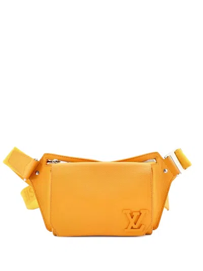 Pre-owned Louis Vuitton Aerogram Takeoff Sling Bag Leather Belt Bag In Yellow