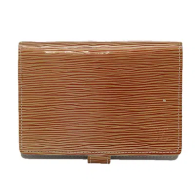 Pre-owned Louis Vuitton Agenda Cover Orange Leather Wallet  ()