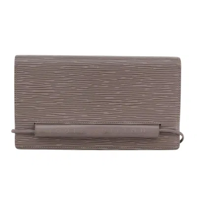 Pre-owned Louis Vuitton Agenda Grey Leather Wallet  () In Gray