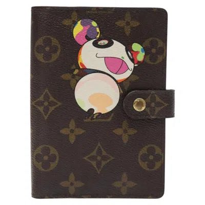 Pre-owned Louis Vuitton Agenda Pm Brown Canvas Wallet  ()