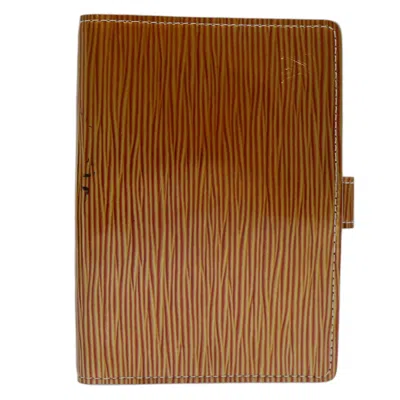 Pre-owned Louis Vuitton Agenda Pm Orange Leather Wallet  ()