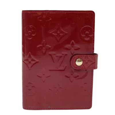 Pre-owned Louis Vuitton Agenda Pm Red Patent Leather Wallet  ()