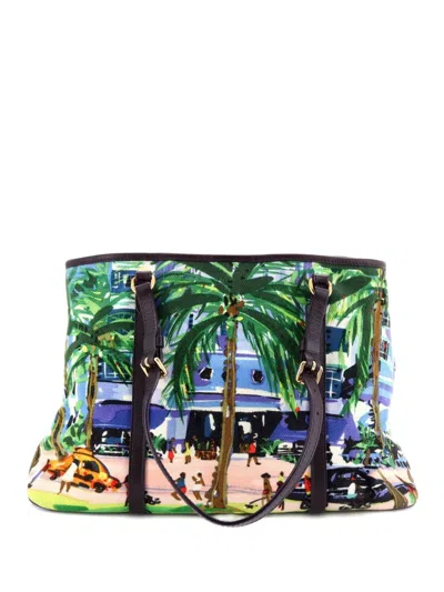 Pre-owned Louis Vuitton Ailleurs Cabas Limited Edition Printed Canvas Pm Tote Bag In Multi