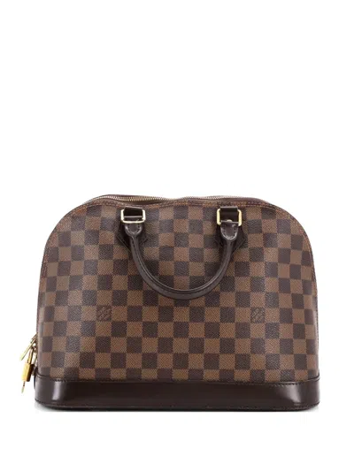 Pre-owned Louis Vuitton Alma Handbag Damier Pm Satchel In Brown