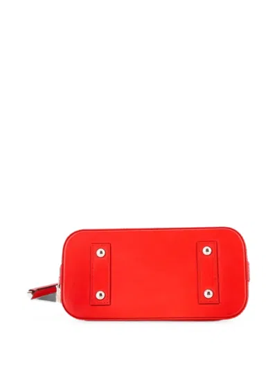 Pre-owned Louis Vuitton Alma Handbag Epi Leather Bb Satchel In Red