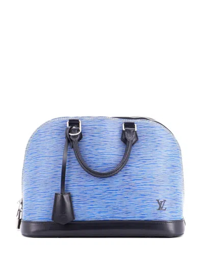 Pre-owned Louis Vuitton Alma Handbag Epi Leather Pm Satchel In Black