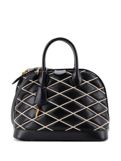 Pre-owned Louis Vuitton Alma Handbag Malletage Leather Pm Tote Bag In Black
